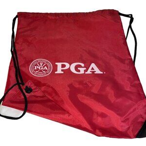Red PGA Golf Pull String Event Bag Fan Gift